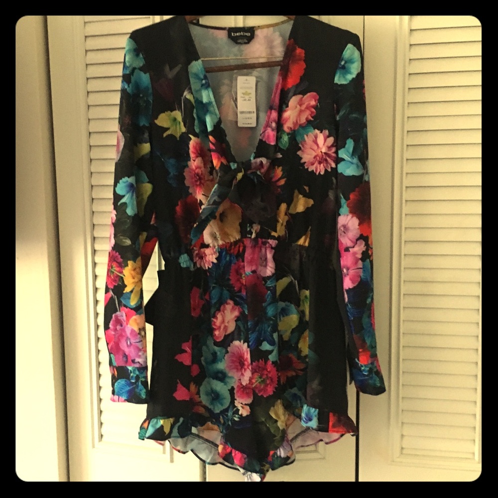 Bebe long sleeve romper